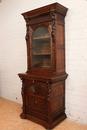 Renaissance style Cabinet/bookcase in Oak, Belgium 19th century