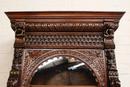 Renaissance style Cabinet/bookcase in Oak, Belgium 19th century