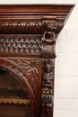 Renaissance style Cabinet/bookcase in Oak, Belgium 19th century