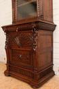 Renaissance style Cabinet/bookcase in Oak, Belgium 19th century