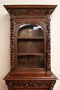 Renaissance style Cabinet/bookcase in Oak, Belgium 19th century