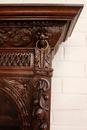 Renaissance style Cabinet/bookcase in Oak, Belgium 19th century