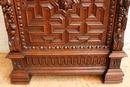 Renaissance style Cabinet/bookcase in Oak, Belgium 19th century