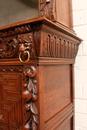 Renaissance style Cabinet/bookcase in Oak, Belgium 19th century