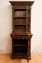 Renaissance style Cabinet/bookcase in Oak, Belgium 19th century