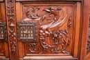 Renaissance style Cabinet in Walnut, France 19th century