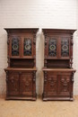 Renaissance style Cabinets in Oak, Belgium 1900