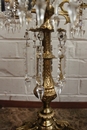 Renaissance style Candle sticks in Bronze and cristal, France 19th century