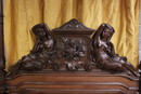 Renaissance style Canopy bed in Walnut, France 19th century