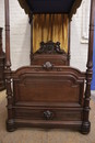 Renaissance style Canopy bed in Walnut, France 19th century