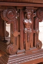 Renaissance style Center table in Walnut, France 19th century
