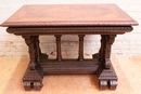 Renaissance style Center table in Walnut, France 19th century