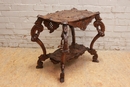 Renaissance style Center table in Walnut, France 19th century