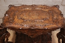 Renaissance style Center table in Walnut, France 19th century