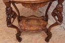 Renaissance style Center table in Walnut, France 19th century