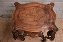 Renaissance style Center table in Walnut, France 19th century