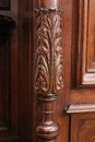 Renaissance style Credenza display cabinet in Walnut, France 19th century