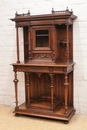 Renaissance style Credenza display cabinet in Walnut, France 19th century