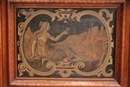Renaissance style Credenza in walnut and marble, France 19th century