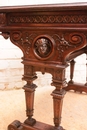 Renaissance style Desk table in Walnut, France 19th century