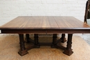 Renaissance style Exceptional walnut 13pc renaissance dinning set in Walnut, France 19th century