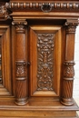 Renaissance style Exceptional walnut 13pc renaissance dinning set in Walnut, France 19th century