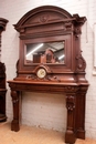 Renaissance style Fire mantel in Oak, France 19th century