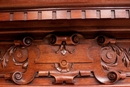 Renaissance style Fire mantel in Walnut, France 19th century