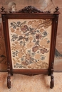 Renaissance style Fire screen in Walnut, France 19th century