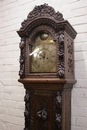 Renaissance style Grandfather clock in Oak, Belgium 19th century
