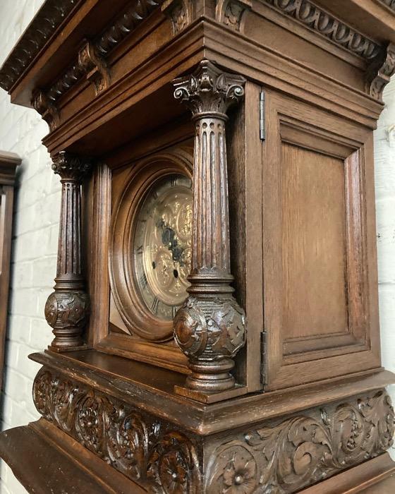 Renaissance grandfathers clock in oak