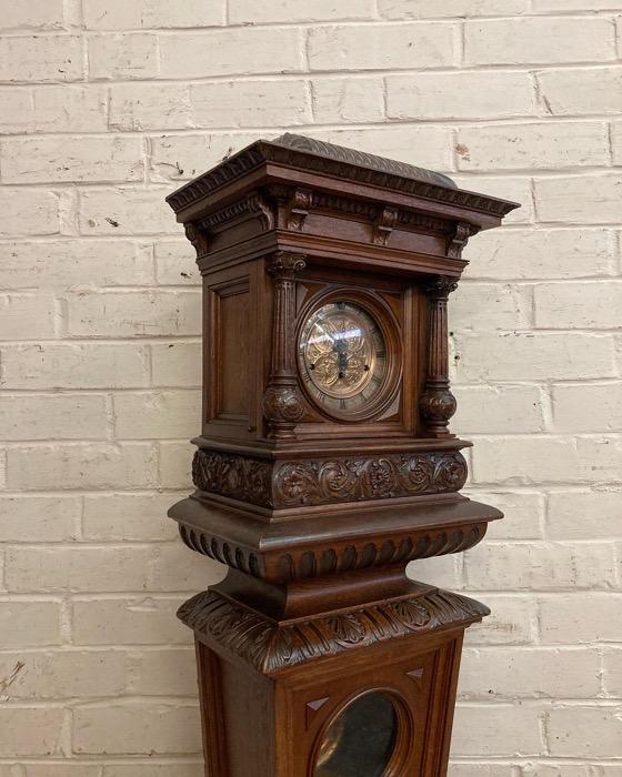 Renaissance grandfathers clock in oak