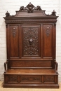 Renaissance style Hall bench in Oak, France 19th century