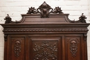 Renaissance style Hall bench in Oak, France 19th century