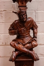 Renaissance style Pedestal in Walnut, France 19th century