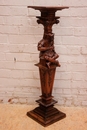 Renaissance style Pedestal in Walnut, France 19th century