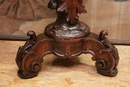 Renaissance style Pedestal in Walnut, France 19th century