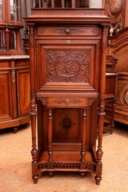 Renaissance Secretary desk in walnut signed DUFIN