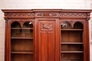 Renaissance style Bookcase in Walnut, France 19th century
