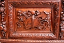 Renaissance style Bookcase in Oak, France 19th century