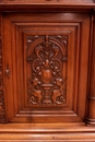 Renaissance style Bookcase in Walnut, France 19th century