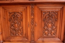 Renaissance style Bookcase in Walnut, France 19th century