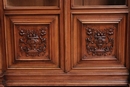 Renaissance style Bookcase in Walnut, France 19th century