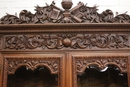 Renaissance style Bookcase in Walnut, France 19th century