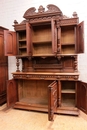 Renaissance style Cabinet and server in Walnut, France 19th century