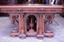 Renaissance style Table in Walnut, France 19th century