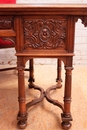 Renaissance style Desk and arm chair in Walnut, France 19th century