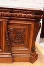 Renaissance style Desk in Oak, France 19th century