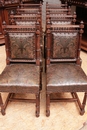 Renaissance style Dinning set in Walnut, France 19th century