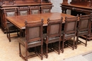 Renaissance style Dinning set in Walnut, France 19th century